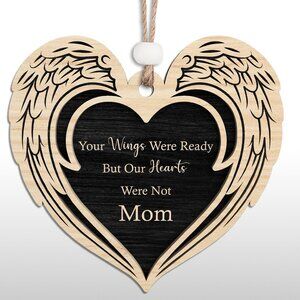 Memorial Decoration for Mom - Wooden Art Message of Love